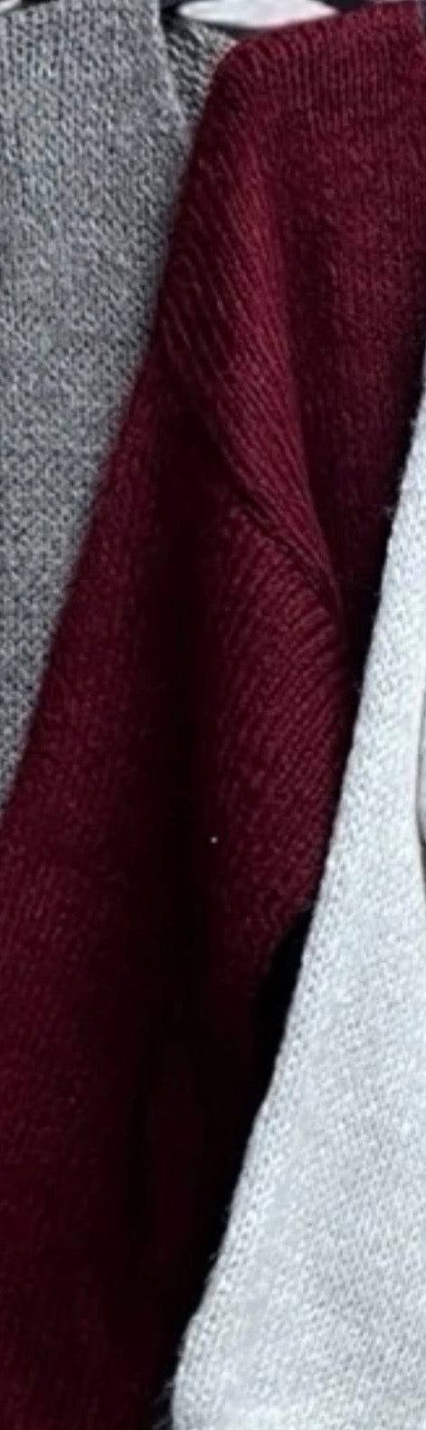 Pull col V en maille