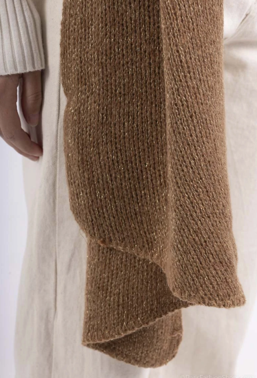 Echarpe uni brillant doré