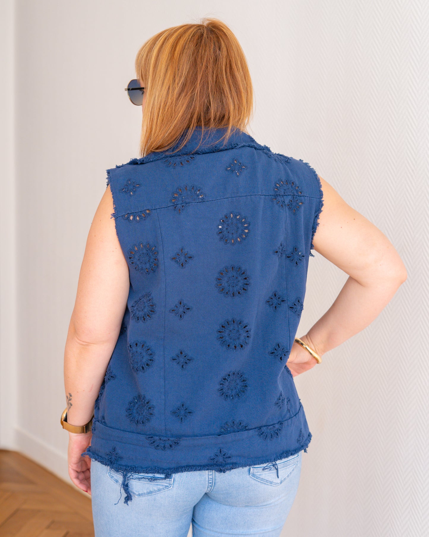 Veste sans manches à motifs
