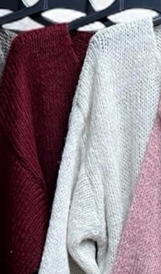 Pull col V en maille