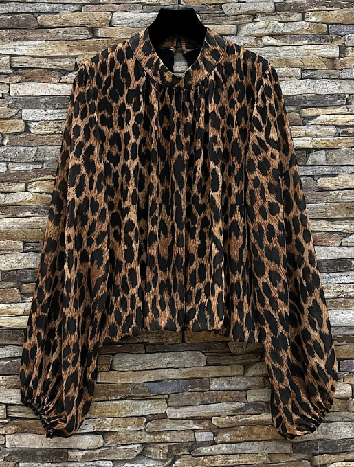 Blouse ANALLA avec manches fluide romantique, chic et tendance avec doublure en viscose