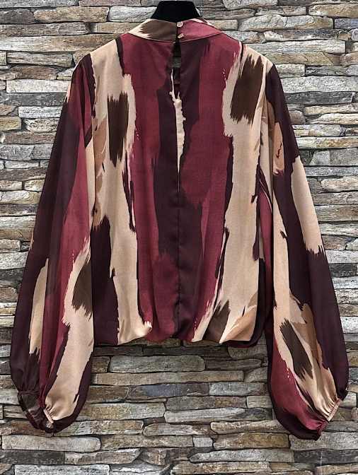 Blouse ANALLA avec manches fluide romantique, chic et tendance avec doublure en viscose