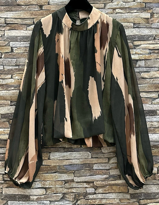 Blouse ANALLA avec manches fluide romantique, chic et tendance avec doublure en viscose