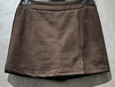 Jupe short Faux-suede avec Élastique