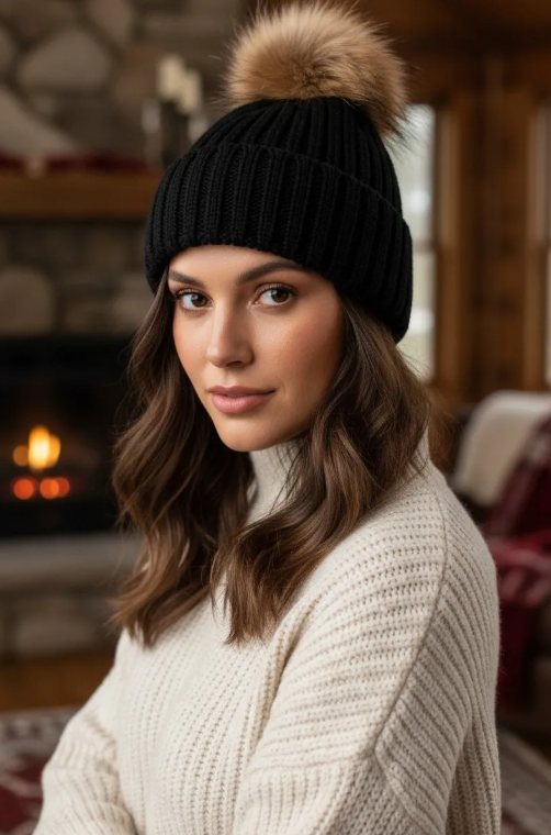 Bonnet avec pompon