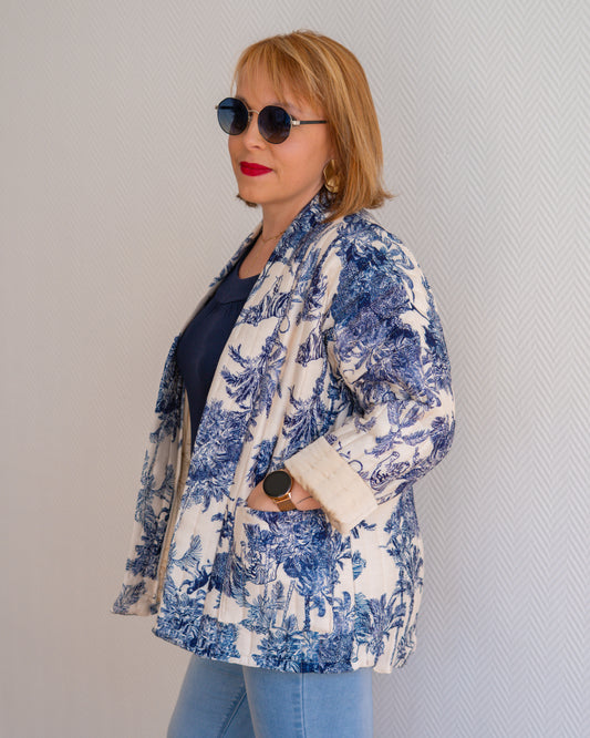 Veste matelassée florale