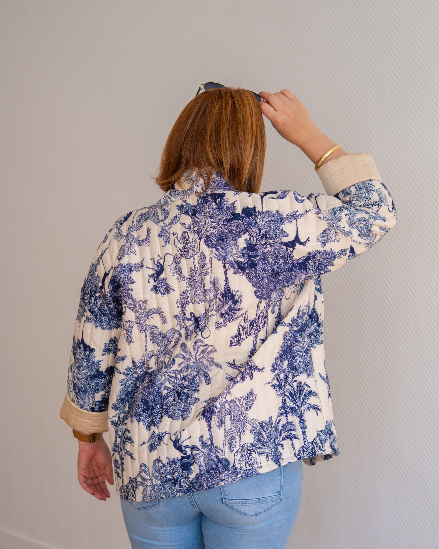 Veste matelassée florale