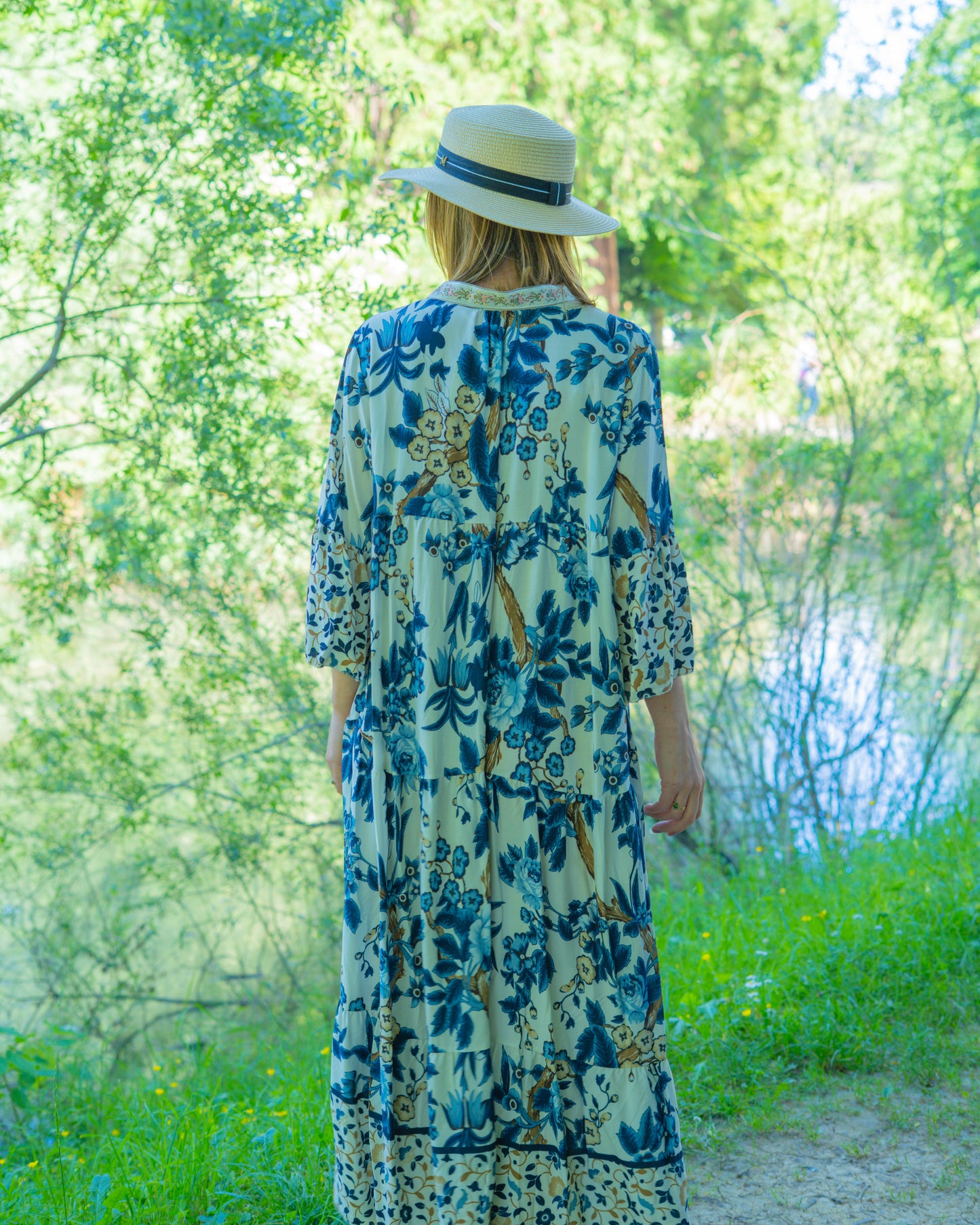 Robe longue imprimée