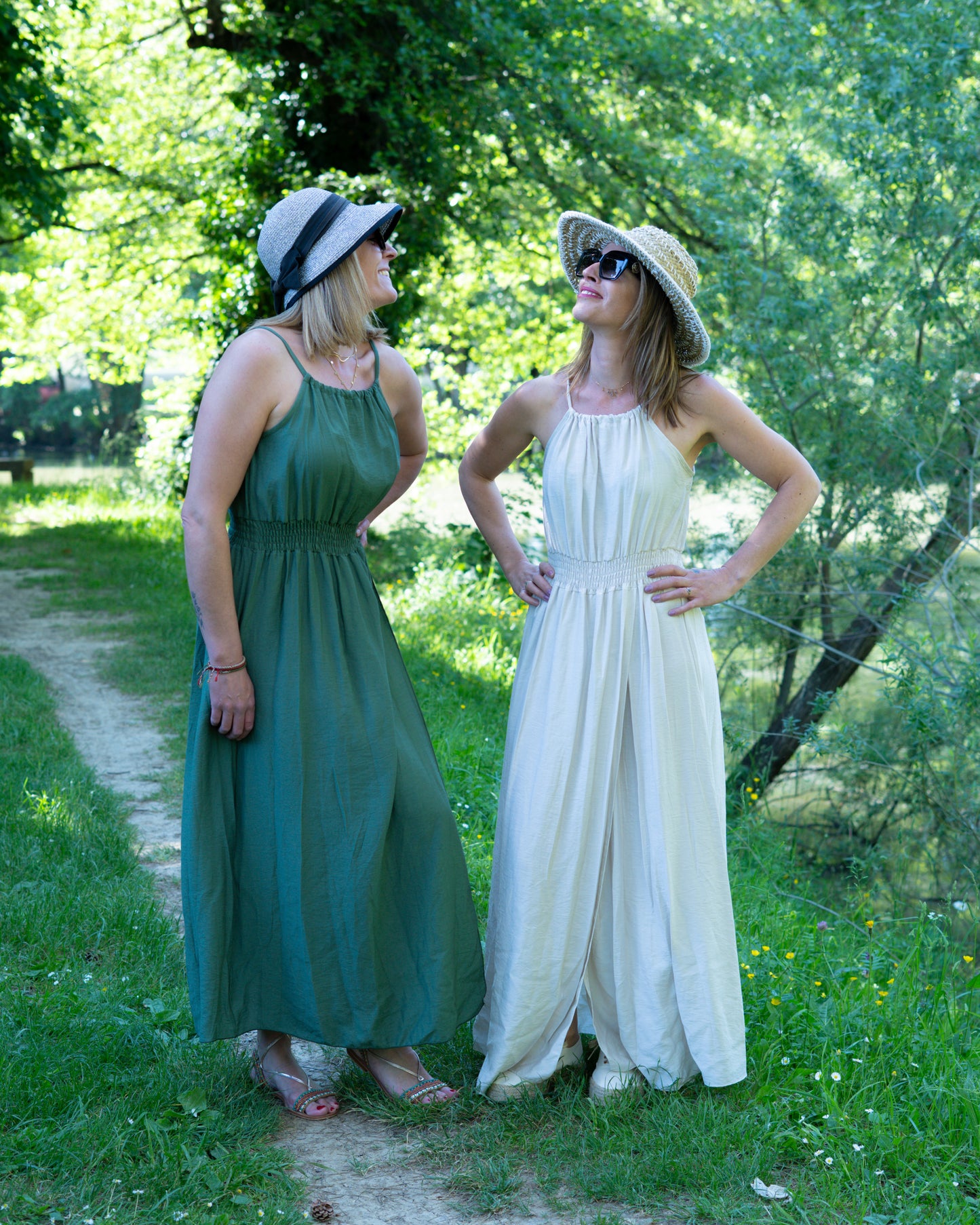 Robe longue avec fente