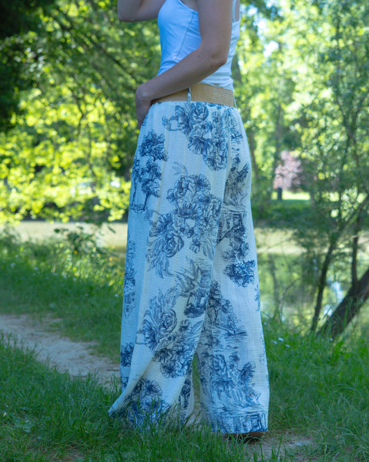 Pantalon imprimé en coton